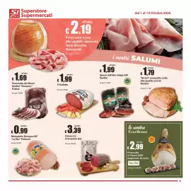 Volantino Sì con te Superstore Pagina 9: Prosciutto di Parma DOP VAL'OR €2,99, Carpaccio di bresaola Ibis €3,39