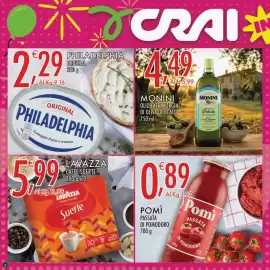 Volantino Crai Pagina 2: Pomi passata di pomodoro €0,89, Philadelphia Original €5,99