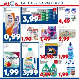 Volantino MEGA Pagina 12: Nuvenia assorbenti Ultra €1,49, Neutro Derma Sapone Liquido €1,90