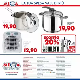 Volantino MEGA Pagina 13: Termostato ventilazione estiva €12,90, Moka Express Caffettiera 3 tazze Bialetti €20,79