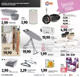 Volantino Emi Supermercati Pagina 31: Pirole e ciotole in ceramica assortite €2,99, Tovaglioli decoro Halloween €1,99