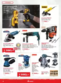 Uni Hobby leták Strana 22: Bosch Frézka ohraňovací GKF 550 €1.590,00, DeWalt bruska úhlová DWE4057-QS €1.790,00