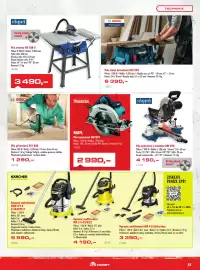 Uni Hobby leták Strana 23: Scheppach pila stolová hs 100 s €3.490,00, Makita pila kotoučová hs7601 €2.990,00