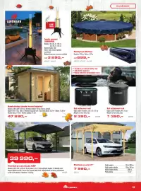 Uni Hobby leták Strana 29: Přístřešek na auto G77 €7.990,00, Arcadia 4300² €39.990,00