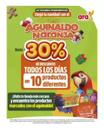 Catálogo Ara Página 1: Hasta DEL 1 DE OCTUBRE AL 4 DE NOVIEMBRE DE 2026 Llegó la navidad con el AGUINALDO NaraNJA 30% DE