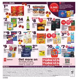 Loblaws flyer week 40 Page 8: Simply lemonade orange juice €5,00, Hershey's snack size chocolate selected varieties €8,00