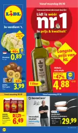 Lidl folder week 41 Pagina 1: Zespri Kiwi's gold €3,99, Bloemkool €0,89
