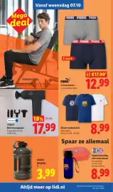 Lidl folder week 41 Pagina 32: Kinder voetbalshirt €8,99, Crivit Drinkfles €3,99
