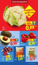 Lidl folder week 41 Pagina 5: Rode paprika €0,59, Soepgroente fijngesneden €0,79