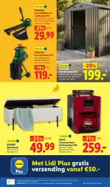 Lidl folder | Non-Food Pagina 14: Livarno Opbergbank €49,99, KRUPS Volautomatische koffiemachine EA81 €259,00