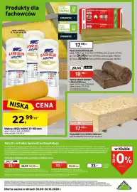 Leroy Merlin gazetka Strona 42: Płyta OSB-3 11x2500x1250 mm €17,49, Wełna Knauf Expert Lrr 040 150 mm €18,39