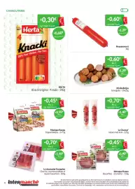 Intermarché folder Pagina 4: La Charcut' Salami met look €1,40, Monique Ranou Kippenblokjes €0,90