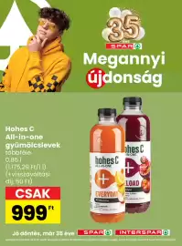 Spar akciós újság hét 40 Oldal 10: 35 eve SPAR Megannyi újdonság Hohes C All-in-one gyümölcslevek többféle 0,851 (1.175,29