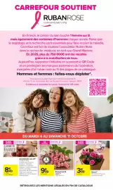 Catalogue Carrefour Market page 4: CARREFOUR SOUTIENT RUBAN ROSE cancerdusein.org En France, le cancer du sein touche 1