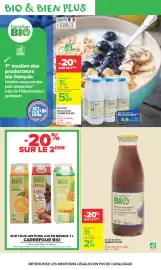 Catalogue Carrefour Market | TOUS EN ROSE page 6: Carrefour Bio Sur tous les purs jus en, Carrefour BIO Jus de prunelle €2,79