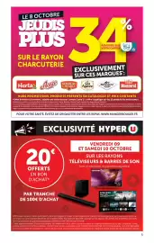 Catalogue Hyper U page 3: LE 8 OCTOBRE JEUDIS PLUS SUR LE RAYON CHARCUTERIE 34 Herta Aoste FORDLAU REVERSÉS SUR VOTRE CARTE