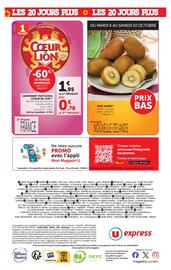Catalogue U Express page 16: KIWI JAUNE €2,00, Coeur de Lion Camembert €2,73