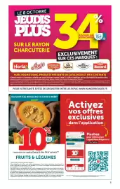 Catalogue U Express page 3: LE 8 OCTOBRE JEUDIS PLUS SUR LE RAYON CHARCUTERIE 34 Herta Aoste BORDEAU REVERSÉS SUR VOTRE