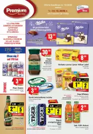 Premium Nasz Sklep gazetka Strona 1: Kawa Jacobs Krönung €30,99, Napój energetyzujący Tiger €3,99