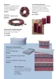 Tchibo Eduscho Flugblatt Seite 9: Dekokranz Mit Band zum Aufhängen. Polyester und Styropor. Bordeauxrote und rosafarbene