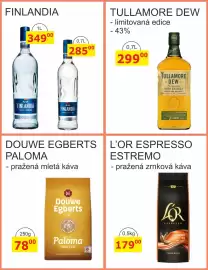 BENE Nápoje leták Strana 3: Finlandia Vodka €349,00, TULLAMORE DEW, limitovaná edice 43% €299,00