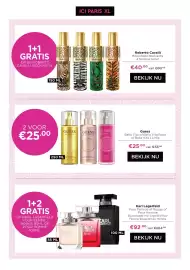 ICI Paris XL folder Pagina 13: Roberto Cavalli Bold Vanilla €40,00, Guess Bella Vita Rosa €25,00