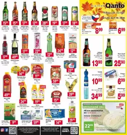 Qanto leták týden 40 Strana 1: Pilsner Urquell €25,90, Radegast Rázná 10° €13,90