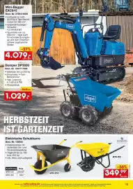 Netto Marken-Discount Prospekt Seite 15: Elektrische Schubkarre BAMATO €349,99, Scheppach Mini-Bagger EXC815 €4.079,00