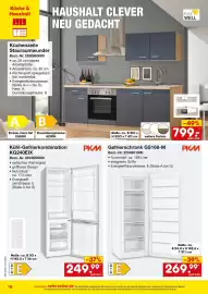 Netto Marken-Discount Prospekt Seite 16: PKM Kühl-Gefrierkombination KG240EIX €249,99, Gefrierschrank GS168-M PKM €269,99