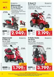 Netto Marken-Discount Prospekt Seite 2: Rolektro Elektromobil E-Trike 15 €1,80, E-Roller Deisla mit Dach Rolektro €3,80