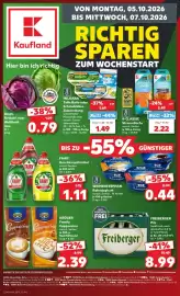 Kaufland Prospekt Seite 1: FAIRY Geschirrspülmittel €1,11, Freiberger Pils €8,99