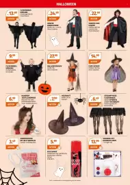 Müller Prospekt woche 41 Seite 2: STRUMPFHOSE FLEDERMAUS ODER SPINNEN ODER TOTENKOPF €6,49, FLEDERMAUS UMHANG €13,99