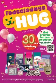 Maxi Zoo tilbudsavis Side 1: + Fødselsdags HUG Gyldig fra 1.-31. oktober 2026 130 30. fødselsdag ars Vind præmier for over