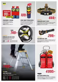 Swedol reklamblad Sida 2: Award ficklampa bell 1000 €299,00, Wd-40 spray smart straw €109,00