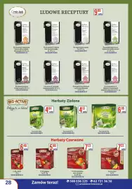 AT gazetka Strona 28: Big-Active Zielona herbata Pure Green €4,51, Big-Active Pu-Erh Czerwona Herbata €7,23