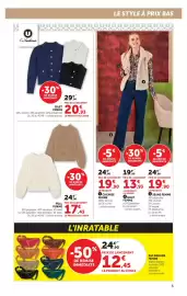 Catalogue Super U | La Mode à prix bas page 5: U Collection -30° DE REMISE % IMMEDIATE 29,90 GILET FEMME 50% viscose, 28%
