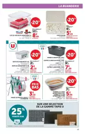 Catalogue Super U | La Maison à prix bas page 13: Sundis BOITES DE RANGEMENT €8,99, CORBEILLE A LINGE RETRACTABLE U 24L €5,99