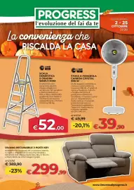 Volantino Progress Pagina 1: Stufa a parabola carbon crystal 900 W €39,90, Divano Reclinabile 2 Posti Key €299,99