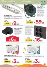 Volantino Progress Pagina 19: Lampadine LED Oliva €3,69, Multipresa da incasso quadra 4 Schuko + 2 USB-C €16,99