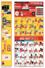 Shoppers Drug Mart flyer Page 1: Pc max or royale tiger paper towels 2 roll €6,99, Bounce sheets €5,99