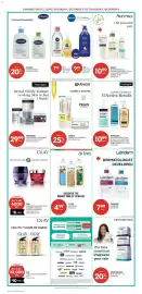 Shoppers Drug Mart flyer Page 15: Aveeno oat powered care €10,99, Olay total effects facial moisturizers €10,00