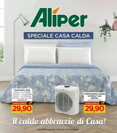 Volantino Alì Supermercati Pagina 1: Aliper SPECIALE CASA CALDA ETEC TRAPUNTA IRGE 1 piazza - cm 170x260 1,5 piazze - cm