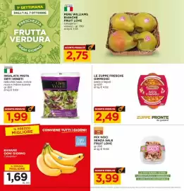 Volantino Alì Supermercati Pagina 2: Insalata mista Orti Veneti €1,99, Banane Ogni Giorno €1,69