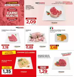 Volantino Alì Supermercati Pagina 4: Coniglio intero €0,89, Macinato scelto di bovino adulto €1,29