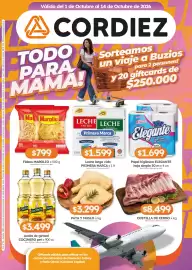 Folleto Cordiez Página 1: Primera marca leche larga vida €1.599,00, Pata y muslo €3.299,00