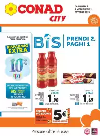 Volantino Conad City Pagina 1: CONAD Solo per gli iscritti al CLUB FAMIGLIA RISPARMIO EXTRA 10% * CITY Bis MUTTI 7 WAL MUTTI