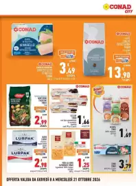 Volantino Conad City Pagina 10: Minestrone tradizione Findus €2,99, Burro Lurpak classico €2,98