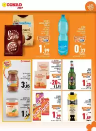Volantino Conad City Pagina 11: Bevanda alla frutta Bravo Rauch €1,99, Frollini Conad Alimentum senza glutine €2,95