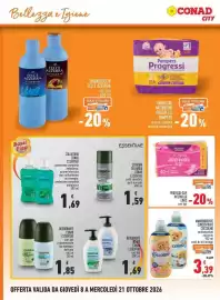 Volantino Conad City Pagina 12: Proteggi-slip intervallo lines, Schiuma da barba Essentiae Sensitive €1,59