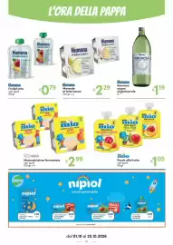 Volantino Ideal Bimbo Pagina 25: Merenda lattea fermentata Nestlé €2,99, Humana Amorosa acqua oligominerale €1,19